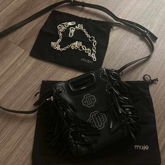Maje Western Fringe Bag